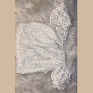 Abercrombie Lace Off the Shoulder Crop Top